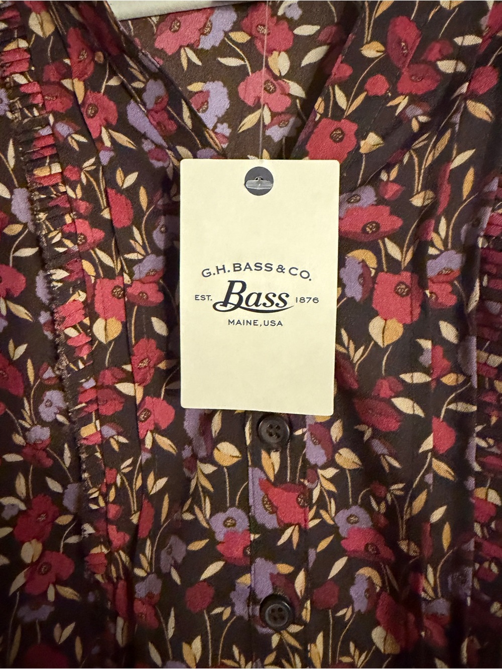 G H Bass & Co floral dress size large - Picture 4 of 8